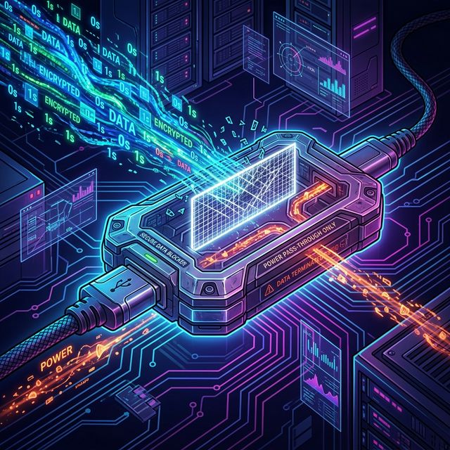 USB-Datenblocker - Sicher laden an fremden USB-Anschlüssen